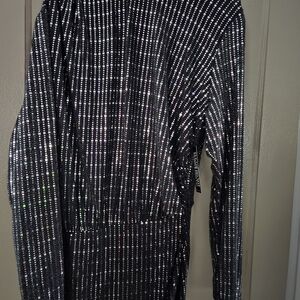 Sparkling Silver Sequin Dress